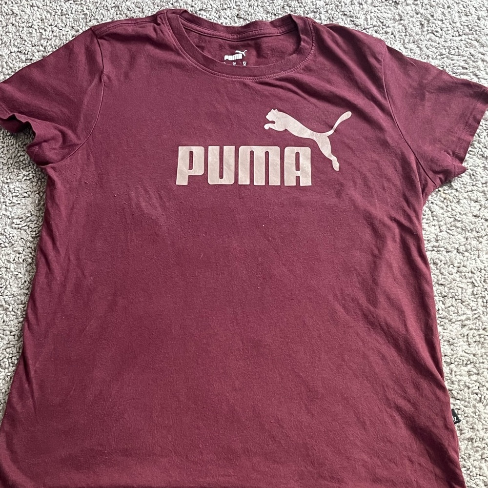 Puma Burgundy Tee with Logo